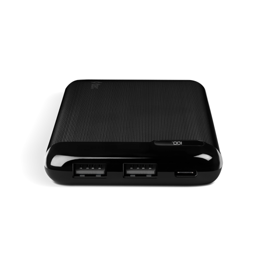 ttec PowerSlim LCD 10.000 mAh Taşınabilir Şarj Aleti / Powerbank USB-C Giriş/Çıkış Siyah