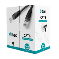 ttec KBL-CAT6-23CCA/OUT100S Dış Mekan PVC+PE Kablo - 100m Siyah (TSS)