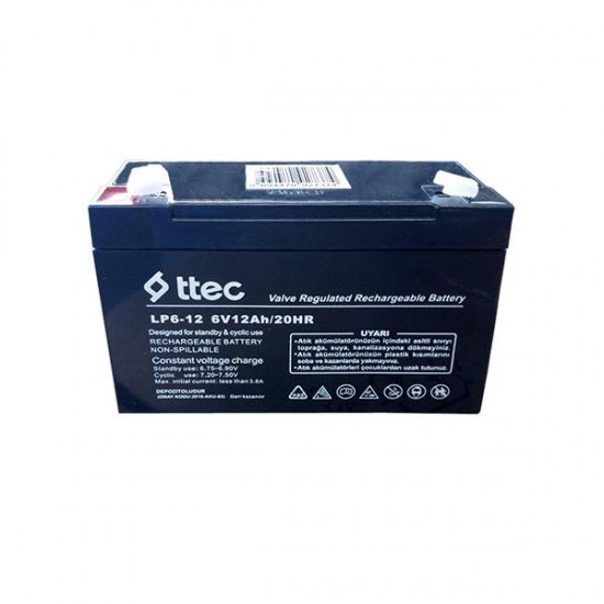 ttec 6vs 6V 12Ah Bakımsız Kuru Akü (TSS)