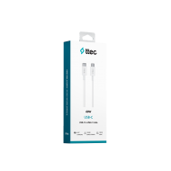 ttec USB-C - USB-C 120cm 60W PD/QC Hızlı Şarj/Data Kablosu Beyaz Beyaz