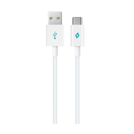 ttec USB-A - USB-C 3.1 Premium Şarj Kablosu, Kev. Sargılı Beyaz