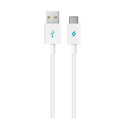 ttec USB-A - USB-C 3.1 Premium Şarj Kablosu, Kev. Sargılı Beyaz