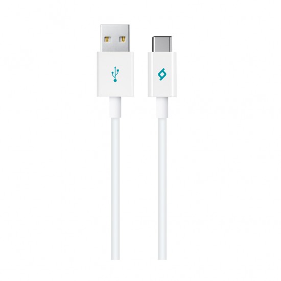 ttec USB-A - USB-C 3.1 Premium Şarj Kablosu, Kev. Sargılı Beyaz