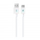 ttec USB-A - USB-C 3.1 Premium Şarj Kablosu, Kev. Sargılı Beyaz