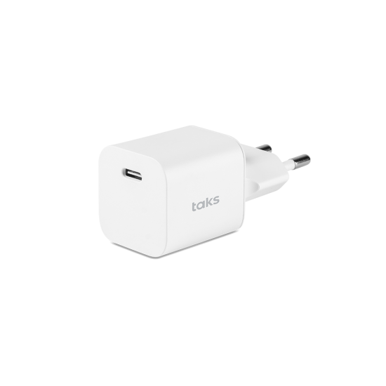 taks TP02 30W PD USB-C Seyahat Hızlı Şarj Aleti , Beyaz