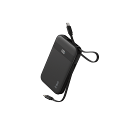 ttec ReCharger Pro LCD 10.000mAh PD 30W Lightning ve USB-C Dahili Kablolu Taşınabilir Hızlı Şarj Aleti/Powerbank 2BB225