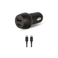 ttec SmartCharger Duo PD 32W Araç Hızlı Şarj Aleti USB-C+USB-A  + USB-C to USB-C 65W Kablo Siyah