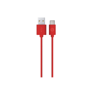 taks USB-A - USB-C Şarj Kablosu Kırmızı