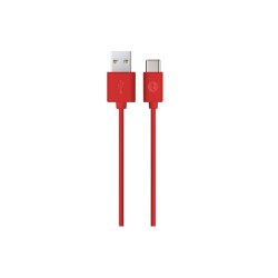 taks USB-A - USB-C Şarj Kablosu Kırmızı