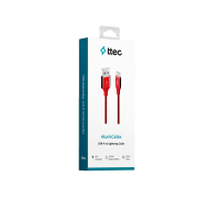 ttec AlumiCable USB-A - Lightning Şarj Kablosu Kırmızı