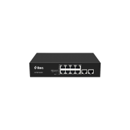 ttec 10120P 8 Portlu, 10/100 Fast Ethernet, Tak Çalıştır Switch, 2 Fast Ethernet Uplink, 8 Port PoE+ (120W) (TSS)