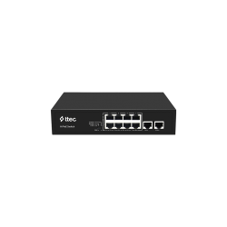 ttec 10120PG 8 Portlu, 10/100 Fast Ethernet, Tak Çalıştır Switch, 2 Gigabit Uplink, 8 Port PoE+ (120W) (TSS)