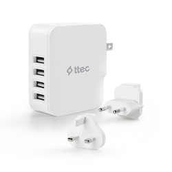 ttec Quattro Traveler 4 USB’li Dünya Seyahat Şarj Aleti Kiti