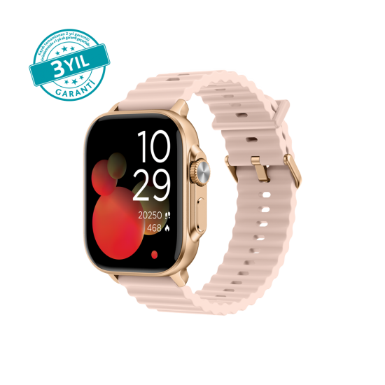 ttec Tempus 49 mm  Dikdörtgen Metal Kasa Akıllı Saat Rose Gold