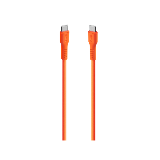 ttec USB-C - USB-C 120cm 60W PD/QC Hızlı Şarj/Data Kablosu Neon Turuncu