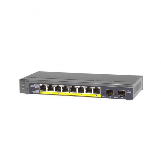 NetGear GS110TP-300EUS 8 Portlu 10/100/1000 Gigbit Switch, 2 SFP, 8 Port PoE (46W)