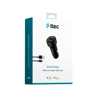 ttec SmartCharger 2.4A Araç Şarj Aleti  + USB-C Kablo