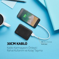 ttec MiniCable 30cm USB-A - Lightning Şarj Kablosu Beyaz