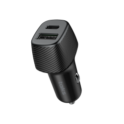 taks CP02 Duo 48W  PD/QC  USB-C+USB-A Araç Hızlı Şarj Aleti , Siyah