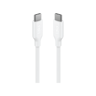 taks USB-C - USB-C 120cm 60W PD/QC Hızlı Şarj/Data Kablosu Beyaz