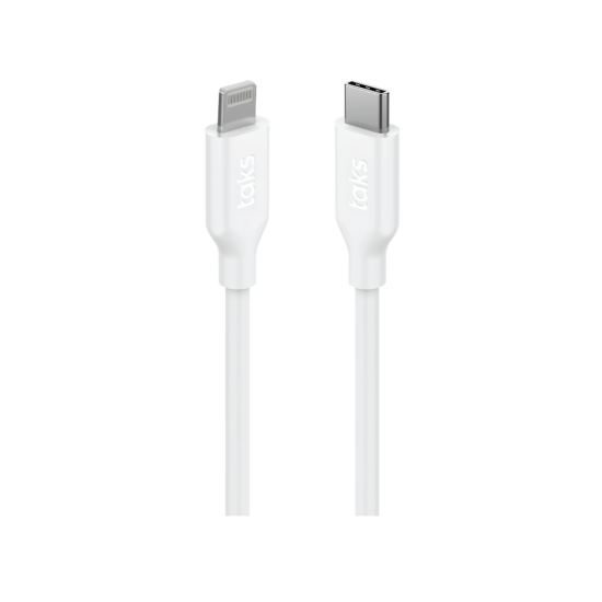 taks USB-C - Lightning 120cm Hızlı Şarj/Data Kablosu Beyaz
