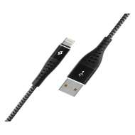 ttec ExtremeCable Ekstra Dayanıklı USB-A - Lightning  Şarj Kablosu 100cm Siyah