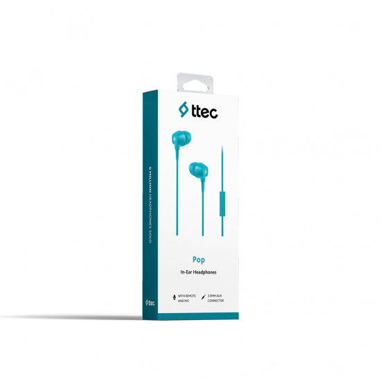 ttec Pop Mikrofonlu Kulakiçi Kulaklık 3.5mm Turkuaz