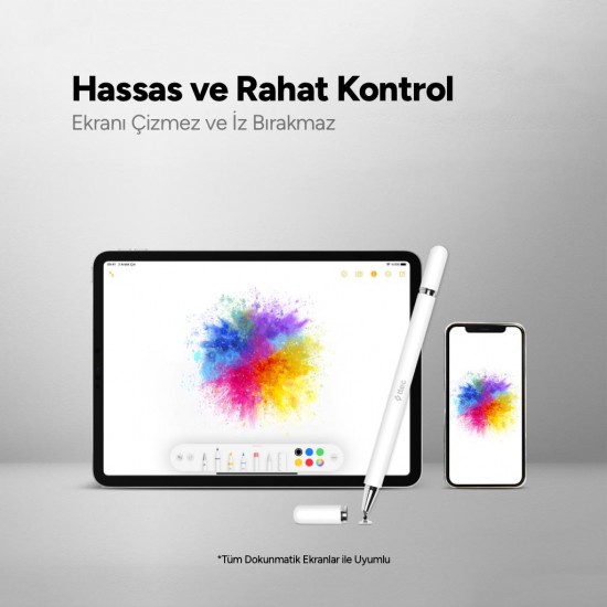 ttec TouchPen S 2si1 Arada Stylus Dokunmatik Ekran Kalemi Beyaz