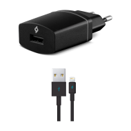 ttec Compact 1000mA Seyahat Şarj Aleti Lightning Kablolu  Siyah