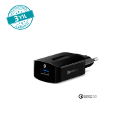 ttec SpeedCharger QC 3.0 Seyahat Şarj Aleti Siyah
