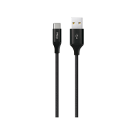 ttec AlumiCable XXL USB-A -USB-C Şarj Kablosu 3mt. Siyah