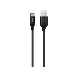 ttec AlumiCable XXL USB-A -USB-C Şarj Kablosu 3mt. Siyah