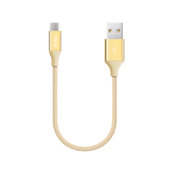 ttec AlumiCable Mini 30cm USB-A - Micro USB Şarj Kablosu Altın