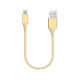 ttec AlumiCable Mini 30cm USB-A - Micro USB Şarj Kablosu Altın