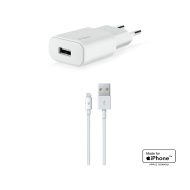 ttec Quantum Apple MFi Lisanslı 1A Seyahat Şarj Aleti  + Lightning Kablo Beyaz