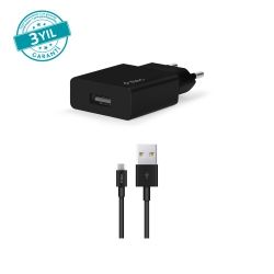 ttec SmartCharger 2.1A Seyahat Şarj Aleti  + Micro USB Kablo Siyah