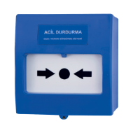 Teknim TFB-3165B Acil Durdurma Butonu, Gazlı Yangın Söndürme Sistemleri İçin, Mavi