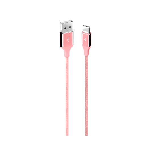 ttec AlumiCable USB-A -USB-C Şarj Kablosu Roze Altın