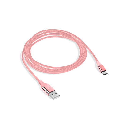 ttec AlumiCable USB-A -USB-C Şarj Kablosu Roze Altın