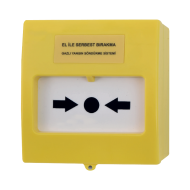 Teknim TFB-3165Y El İle Serbest Bırakma Butonu, Gazlı Yangın Söndürme Sistemleri İçin, Sarı