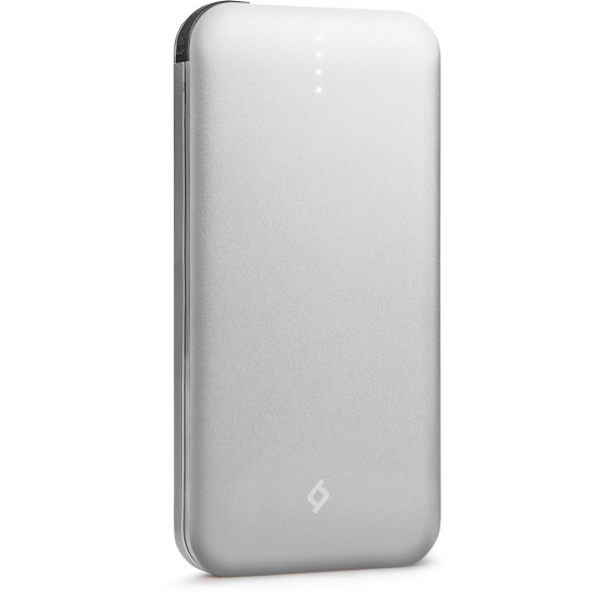 ttec AlumiSlim+ 10.000 mAh Dahili Kablolu Taşınabilir Şarj Aleti / Powerbank Uzay Grisi