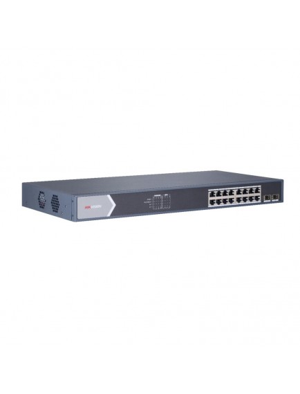 Hikvision DS-3E0518P-E/M 16 Portlu Gigabit Switch - 16 Port PoE (125W)