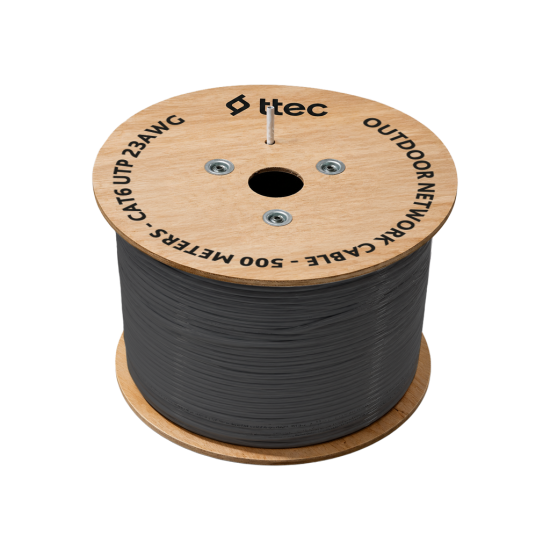 ttec KBL-CAT6-23CCA/OUT500S Dış Mekan PVC+PE Kablo - 500m Siyah (TSS)