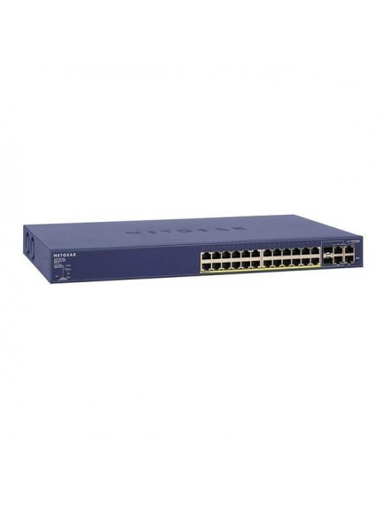 NetGear FS728TP-100EUS 24 Portlu 10/100 Fast Ethernet Switch, 2 Bakır 2 SFP , 24 PoE Port (192W)