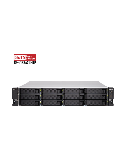 QNAP TS-h1886XU-RP-R2-D1622-32GB RAM 18 Hdd Yuvalı Rack NAS