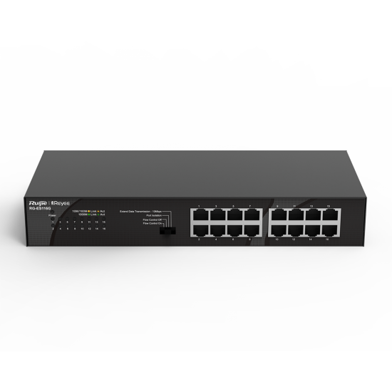 Reyee RG-ES116G 16 Portlu, 10/100/1000 Gigabit, Tak Çalıştır, Çelik Kasa