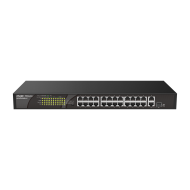 Reyee RG-ES126S-LP 26 Portlu, 10/100 Fast Ethernet, Tak Çalıştır Switch, 1 Gigabit Uplink, 1 Gigabit Combo, 24 Port PoE+ (180W)