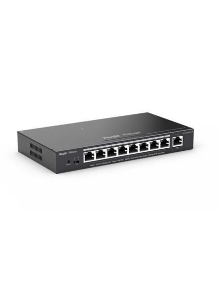 Reyee RG-ES209GC-P 9 Portlu, 10/100/1000 Gigabit, Yönetilebilir Switch, 8 Port PoE+ (120W)