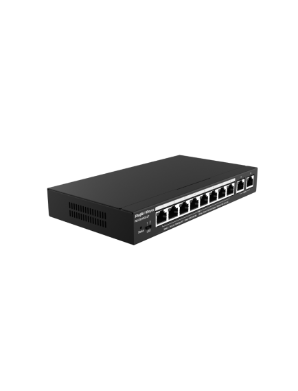 Reyee RG-ES210GC-LP 10 Portlu, 10/100/1000 Gigabit, Yönetilebilir Switch, 8 Port PoE+ (70W)
