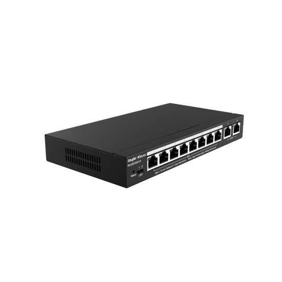 Reyee RG-ES210GC-LP 10 Portlu, 10/100/1000 Gigabit, Yönetilebilir Switch, 8 Port PoE+ (70W)